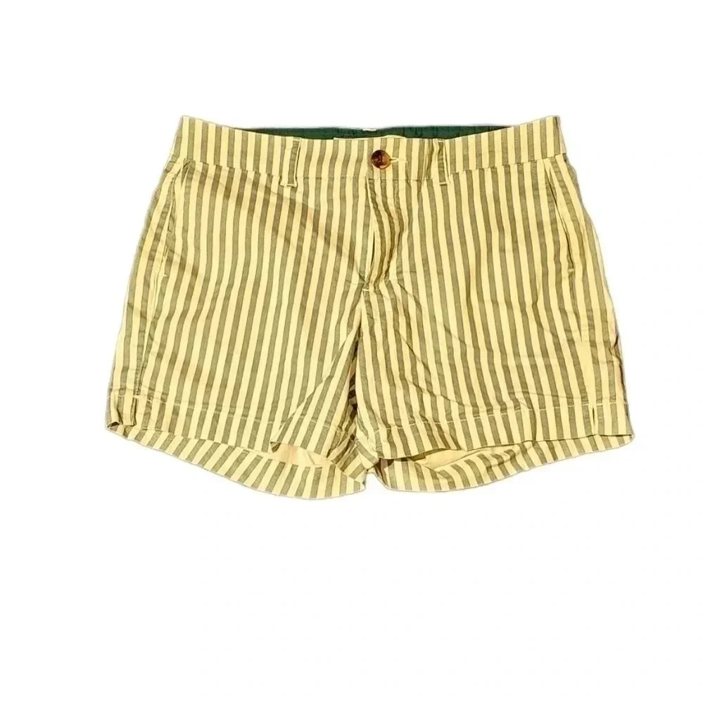 Old Navy‎ Shorts - Womens - Size 6 - Green/White Striped